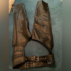 NYB Black Leather chaps